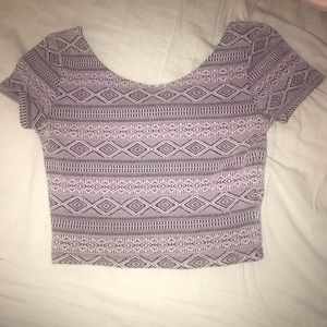 Baby pink & black crop top (H&M)
